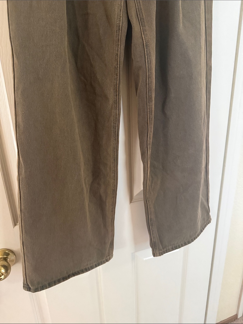 Lioness Wide-Leg Flare Jeans in Washed Brown - Picture 3 of 9